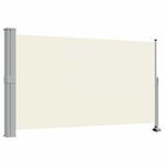 vidaXL Auvent latéral rétractable de patio 140 x 300 cm Blanc cassé