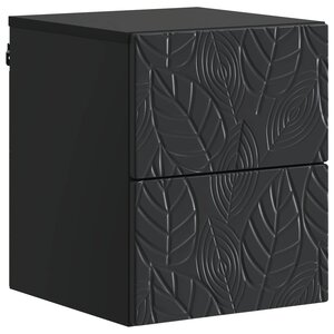 vidaXL Cabinet de chevet mural Noir 34 5 x 33 x 40 cm