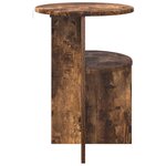 vidaXL Table d'appoint Chêne fumé Ø 39 5 x 55 cm Bois d'ingénierie