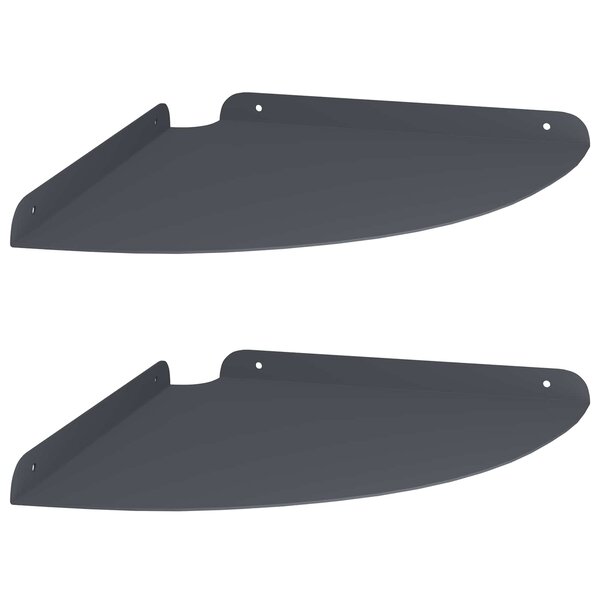 vidaXL Étagère flottante avec étagère 2 Pièces Anthracite 30 x 30 x 2 cm