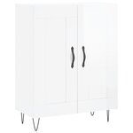 vidaXL Buffet haut Blanc brillant 69 5x34x180 cm Bois d'ingénierie