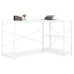 vidaXL Bureau d'ordinateur Blanc 120x72x70 cm