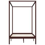 vidaXL Cadre de lit à baldaquin sans matelas bois massif 120x200 cm