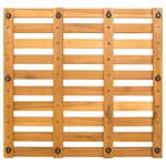 vidaXL Tapis de bain Uni Marron 100 x 53 cm bois