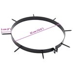 vidaXL Pince d'aérateur de gazon avec pointes 5 pc Ø 320 mm Acier