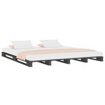 vidaXL Lit de palette sans matelas gris 120x200 cm bois massif