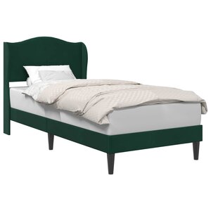 vidaXL Cadre de lit avec tête de lit Vert foncé 90 x 200 cm Velours
