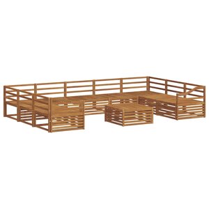 vidaXL Ensemble de canapés d'extérieur 10 Pièces Naturel