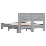 vidaXL Cadre de lit sonoma gris 135x190 cm bois d'ingénierie et métal