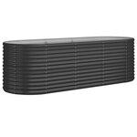 vidaXL Lit surélevé de jardin Acier enduit de poudre Anthracite