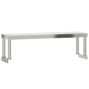 vidaXL Étagère de table de travail 110x30x35 cm inox