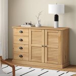 vidaXL Buffet avec tiroirs VIGO 113x40x75 cm bois massif de pin