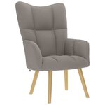 vidaXL Chaise de relaxation Taupe Tissu
