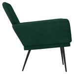 vidaXL Fauteuil Vert foncé 62x79x79 cm Velours