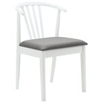 vidaXL Chaise de salle à manger 2 Pièces Blanc et Gris