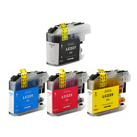 Pack de 4 cartouches compatibles LC227 et LC225