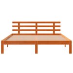 vidaXL Cadre de lit sans matelas cire marron 150x200cm bois pin massif