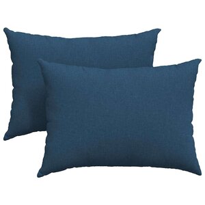 vidaXL Coussins de canapé 2 Pièces Bleu 70 x 50 cm tissu