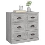 vidaXL Buffet sonoma gris 70x35 5x67 5 cm bois d'ingénierie