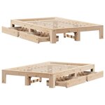vidaXL Cadre de lit sans matelas 120x190 cm bois de pin massif
