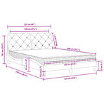 vidaXL Lit avec matelas vert foncé 120x200 cm velours