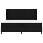 vidaXL Lit à ressorts avec matelas Noir 200 x 200 cm tissu