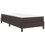 vidaXL Lit à ressorts avec matelas Marron foncé 100 x 200 cm tissu
