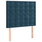 vidaXL Sommier à lattes de lit matelas et LED Bleu foncé 100x200 cm