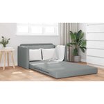 vidaXL Canapé-Lit Gris clair 124 x 71 x 78 cm tissu