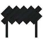 vidaXL Tête de lit Noir 104x3x80 5 cm Bois massif de pin