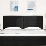 vidaXL Tête de lit LED avec des lumières à LED Noir 200 cm tissu