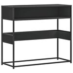 vidaXL Table console noir 90x35x80 cm bois d'ingénierie