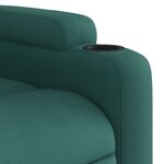 vidaXL Fauteuil inclinable Vert foncé Tissu