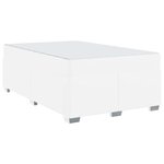 vidaXL Cadre de lit avec matelas Blanc 120 x 200 cm tissu