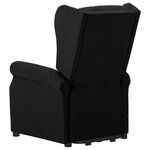 vidaXL Fauteuil Noir Tissu