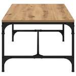 vidaXL Table basse Chêne artisanal 100 x 50 x 35 cm Bois d'ingénierie