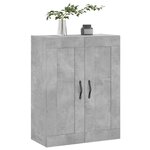 vidaXL Armoire murale gris béton 69 5x34x90 cm bois d'ingénierie