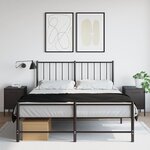vidaXL Tables de chevet 2 Pièces noir 36x39x50 5 cm acier