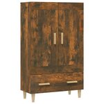 vidaXL Buffet haut Chêne fumé 70x31x115 cm Bois d'ingénierie
