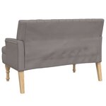 vidaXL Banc avec coussins taupe 113x64 5x75 5 cm tissu