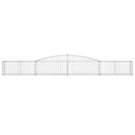 vidaXL Paniers à gabions arqués 5 Pièces 400x50x40/60 cm Fer galvanisé