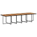 vidaXL Ensemble à manger de jardin 13 Pièces coussins noir résine tressée