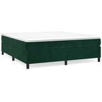 vidaXL Cadre de lit vert foncé 160x200 cm velours