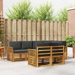 vidaXL Ensemble de canapé d'angle 7 Pièces Naturel et Anthracite