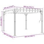 vidaXL Gazebo avec toiture louvée 3 x 3 x 2 14 m Vert