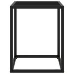 vidaXL Table basse Noir avec verre noir 40x40x50 cm