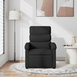 vidaXL Fauteuil inclinable Noir Tissu
