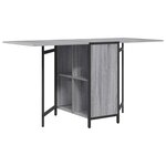 vidaXL Table à dîner 144 x 60 x 75 cm Bois d'ingénierie Sonoma gris