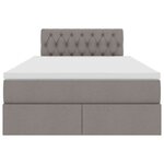 vidaXL Lit avec des lumières à LED Taupe 120 x 200 cm tissu