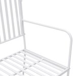 vidaXL Banc de jardin Blanc 104 x 54 x 93cm Acier